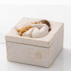 Couple's storage box ，Friendship, Sculpted Hand-Painted Keepsake Box