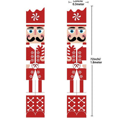 Christmas Nutcracker Banner - Porch Christmas Decorations Outdoor Indoor Nutcracker Soldier Vertical Christmas hanging Deco