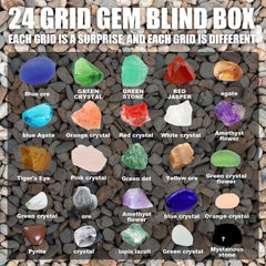 2022 Advent Calendar for Kids with 24 Gemstones to Open Each Day, a Complete Rock Collection Christmas Countdown Calendar with Mini Gemstone Dig Kit