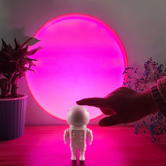 The astronauts Sunset Lamp Projection Rotation Rainbow Projection Lamp Led Romantic Visual Led Light Network Red Light Gift for girls Christmas gift