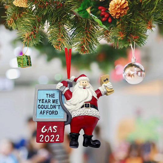 Christmas Tree Hanging Ornament 2022 Cute Santa Christmas Decoration The Year We Couldn't Afford Gas Gifts for Home Decor Xmas Gifts