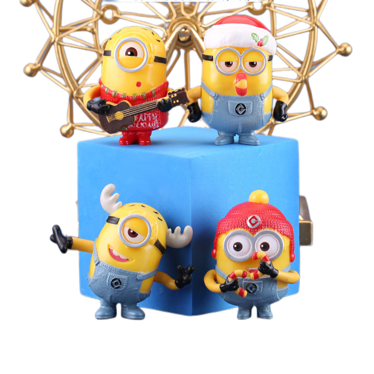 Christmas version minions cake car ornament decoration