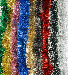 50 Feet Christmas Foil Tinsel Garland Decoration for Holiday Tree Wall Rail Home Office decoration