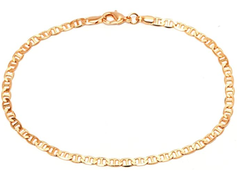 Barzel 18K Gold Plated Flat Marina Anklet  Elephant Anklet For Women- Made In Brazil