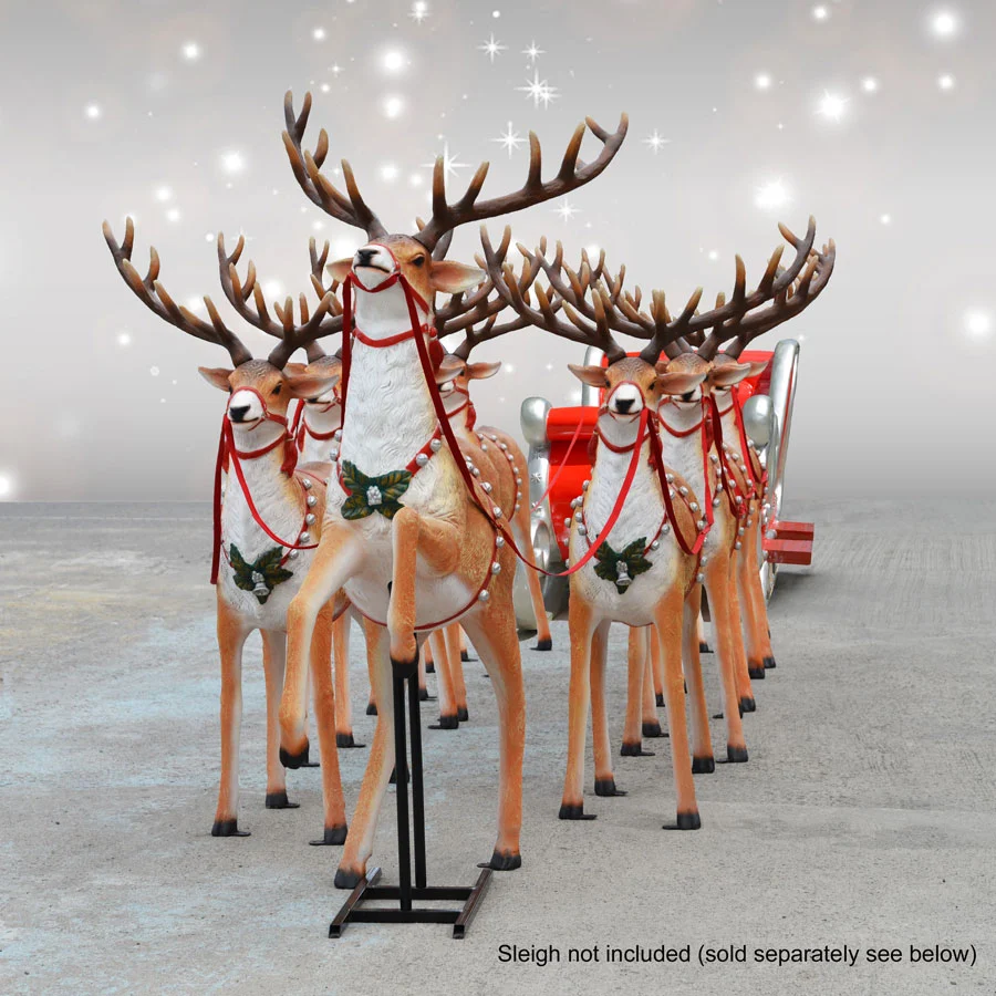 Deluxe Outdoor Christmas Reindeer Set of 9 – 66.5 Inches