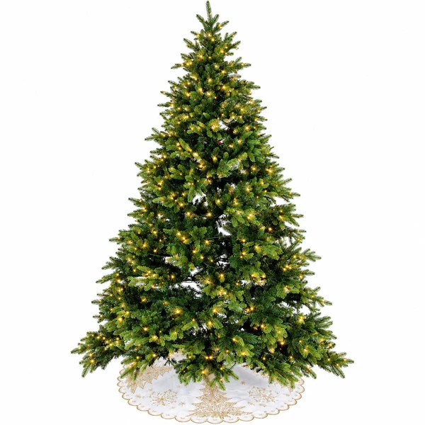 7 ft pre-lit mixed foliage Christmas tree with 500 warm white LED lights