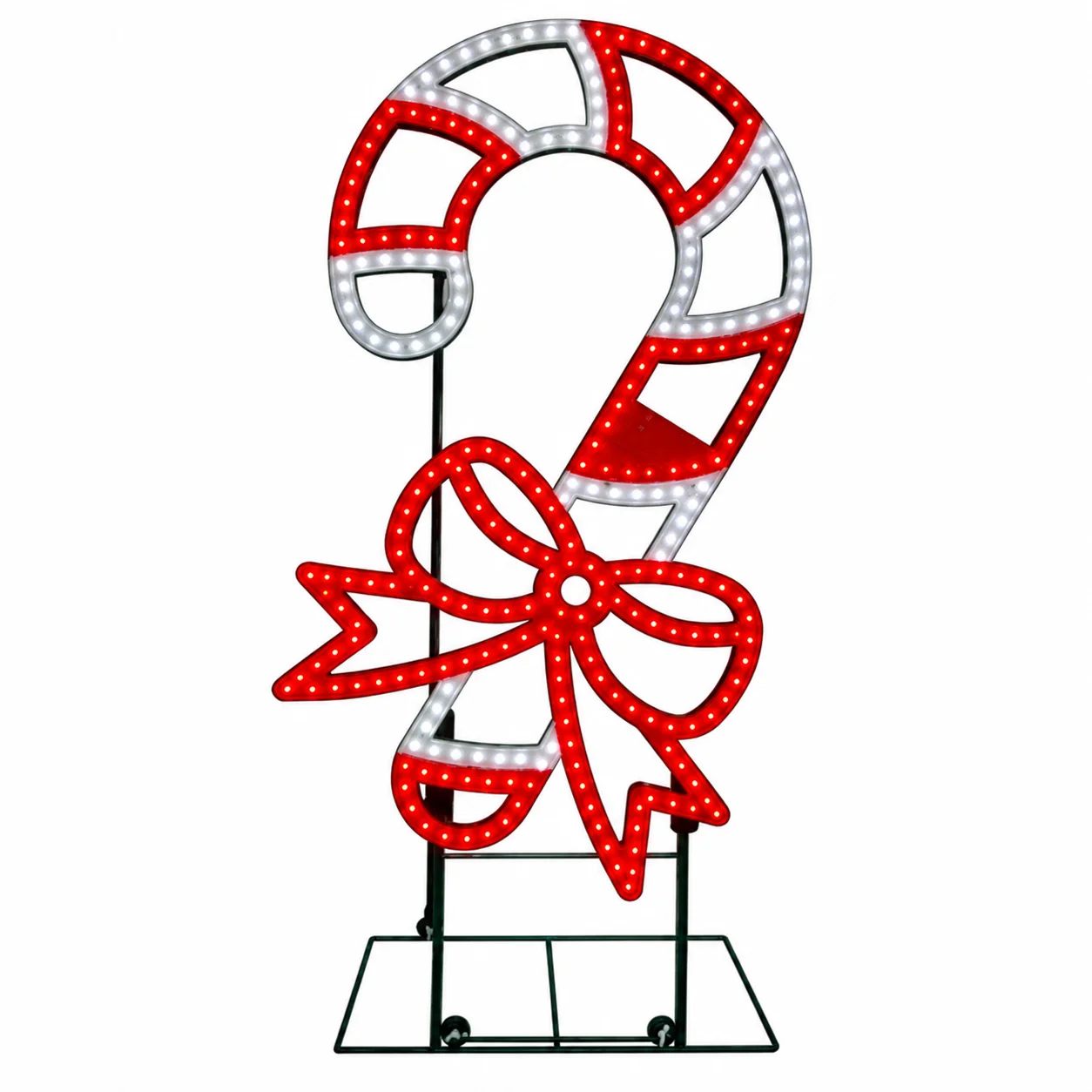 Jumbo Hi-Vibrant Candy Cane LED Light Display illuminated Christmas decoration