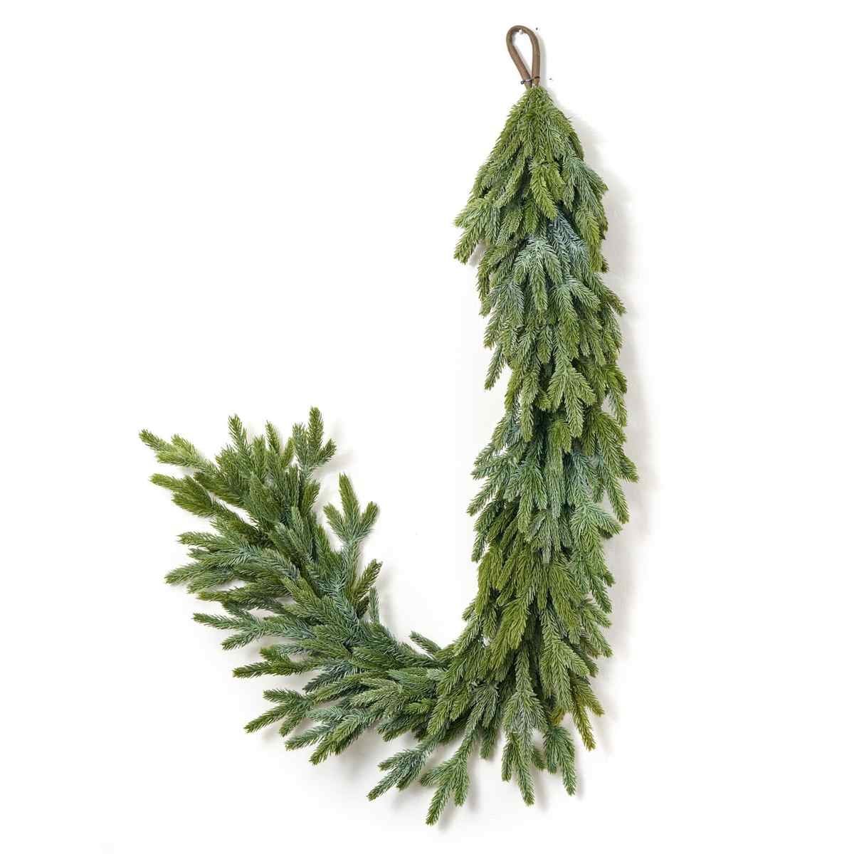 Real Touch Wintergreen Fraser Fir faux greenery Christmas garland