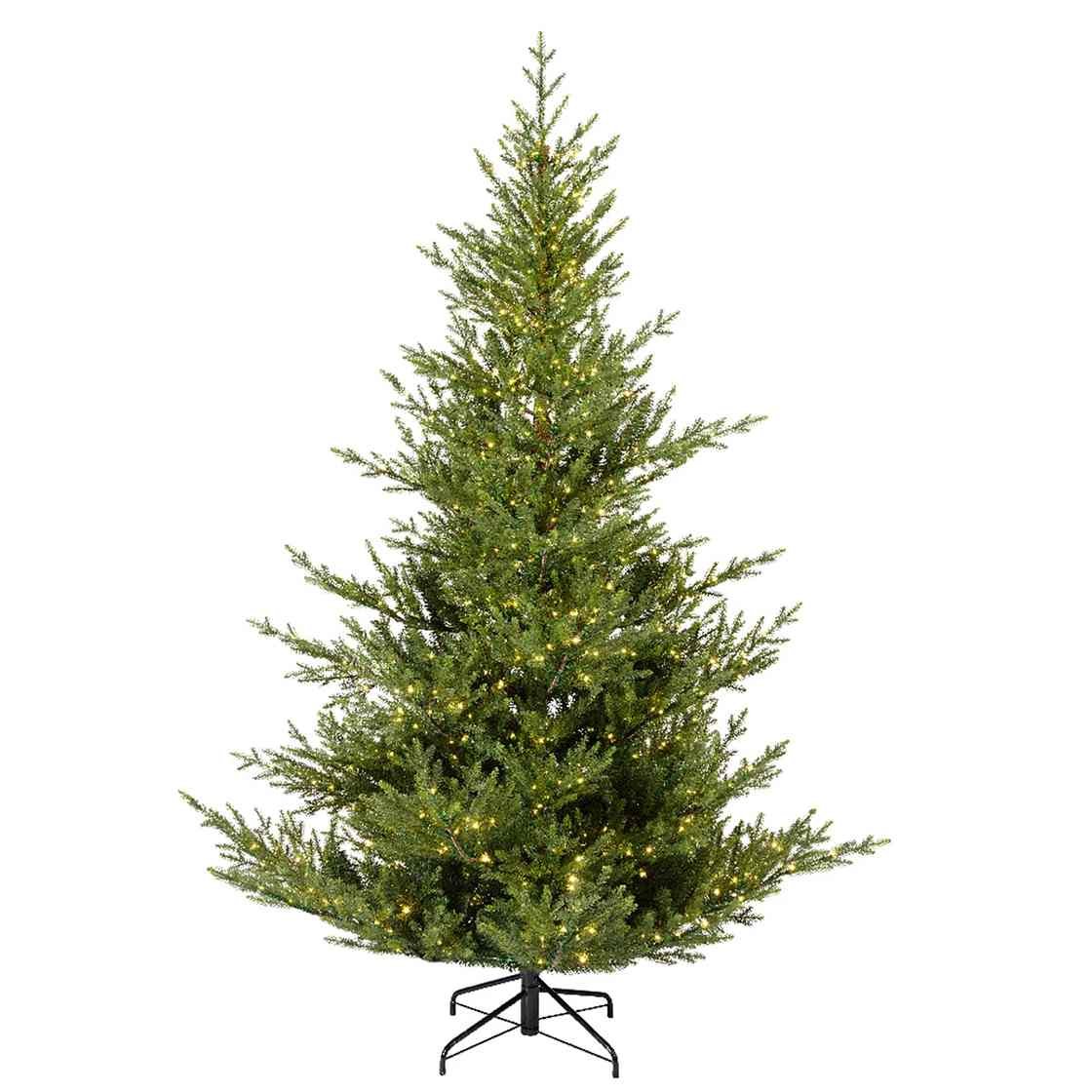 7.4 ft Norway Spruce Christmas tree with 1000 warm white micro LED lights