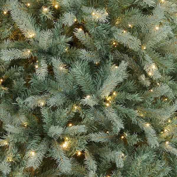 9 ft Blue Balsam Fir Christmas tree with 1400 twinkling dual LED lights