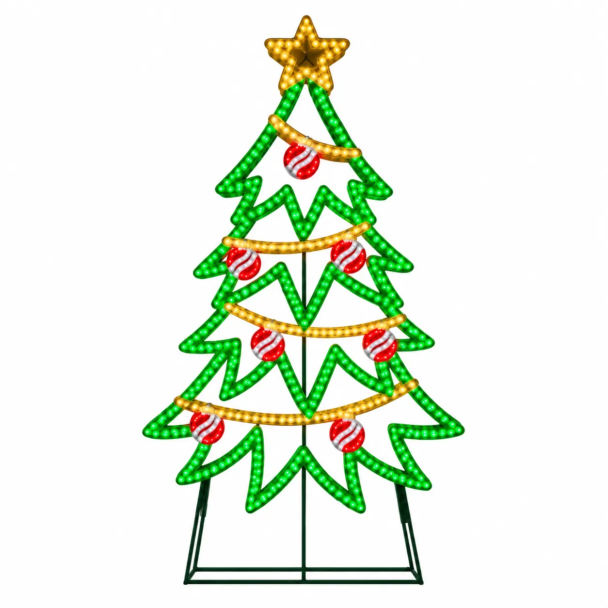 Jumbo Hi-Vibrant Christmas Tree LED Light Display commercial-grade holiday decoration