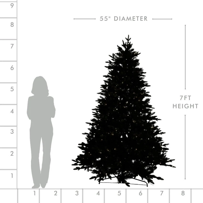 7 ft pre-lit mixed foliage Christmas tree with 500 warm white LED lights 7 ft pre-lit mixed foliage Christmas tree with 500 warm white LED lights