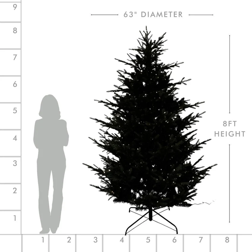 8 ft pre-lit artificial spruce Christmas tree with 750 warm white LED lights 8 ft pre-lit artificial spruce Christmas tree with 750 warm white LED lights
