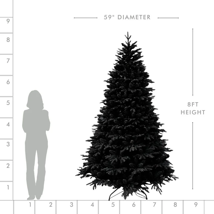 8 ft Olympia flocked artificial Christmas tree with 500 warm white LED lights 8 ft Olympia flocked artificial Christmas tree with 500 warm white LED lights