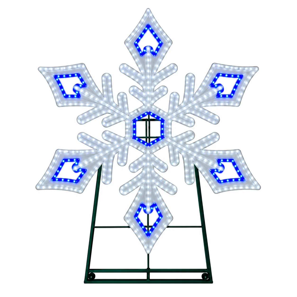 Jumbo Hi-Vibrant Snowflake LED Light Display illuminated Christmas decoration